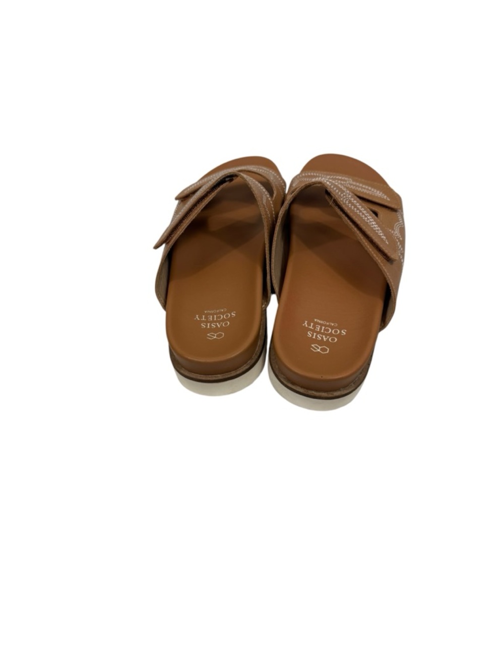 Oasis Society Brown Double-Strap Slide Sandals size 9 - Picture 6 of 9